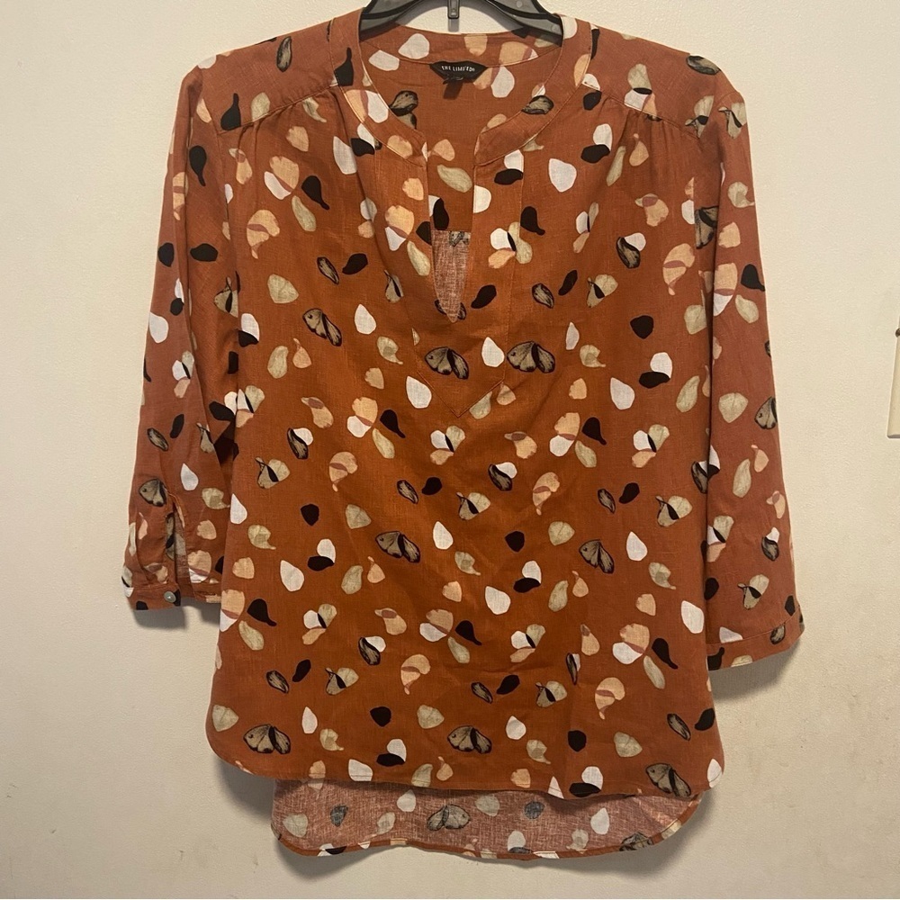The Limited Women’s Linen Blend Blouse Size Large Beach Lightweight Nature